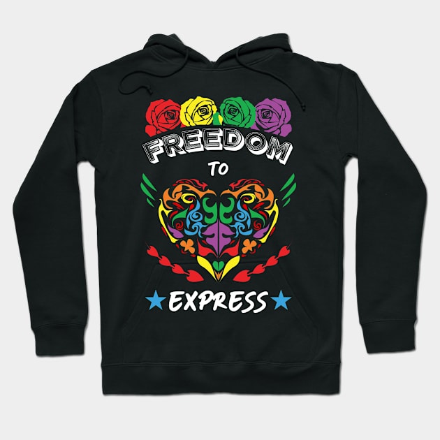 Freedom to Express Hoodie by HCreatives